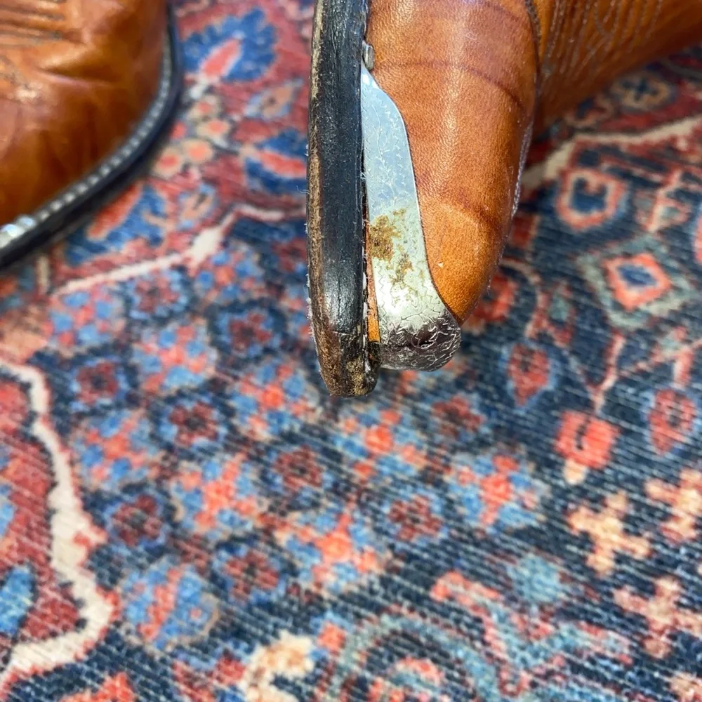 Dan Post Tony Lama Brown Heeled Boots - Picture 11 of 12